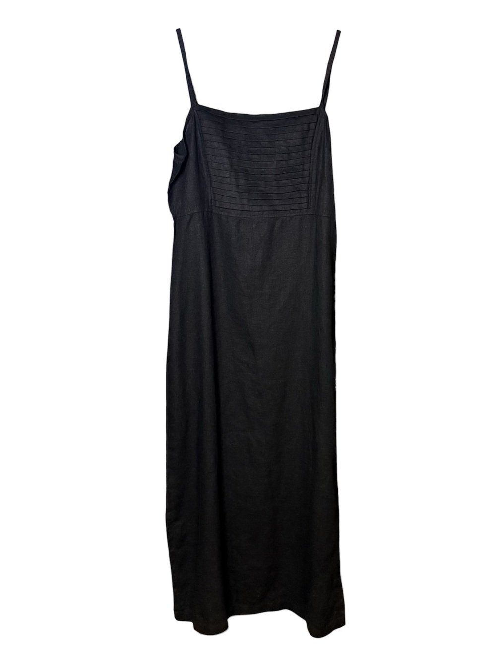 Sweet Jessie Vintage Black Linen Maxi Dress